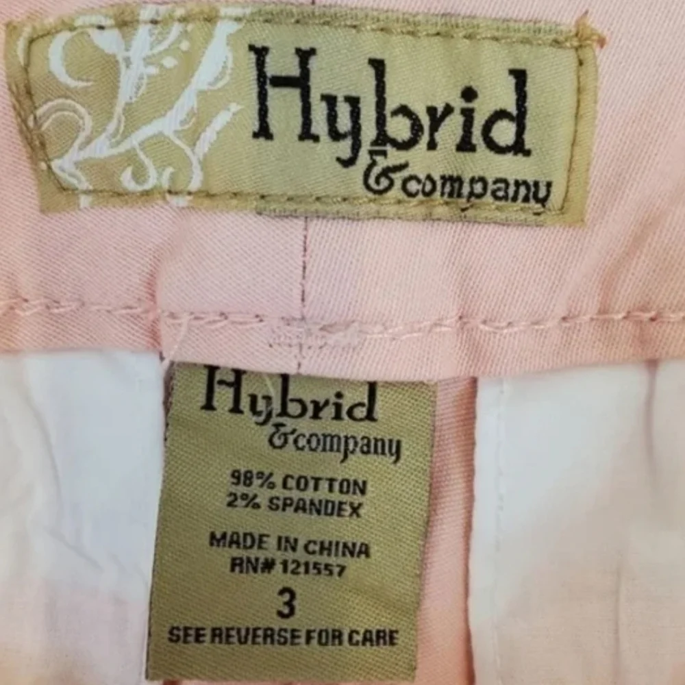 Hybrid & Company Flat Front Stretch Trousers Chino Pants